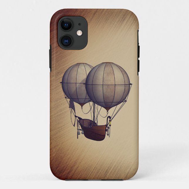 Steampunk Hot Air Balloons with Ship Case-Mate iPhone Case (Back)