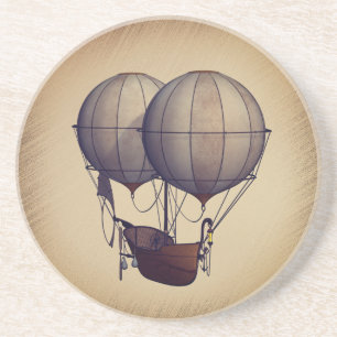 Steampunk Hot Air Balloons with Ship Coaster