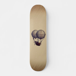 Steampunk Hot Air Balloons with Ship Skateboard