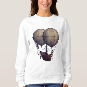 Steampunk Hot Air Balloons with Ship  Sweatshirt