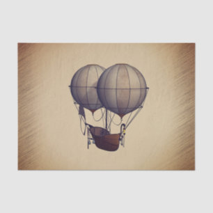 Steampunk Hot Air Balloons with Ship  Tissue Paper