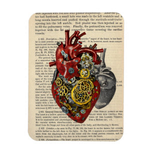 Steampunk Human Heart Anatomy Sci Fi Art Magnet