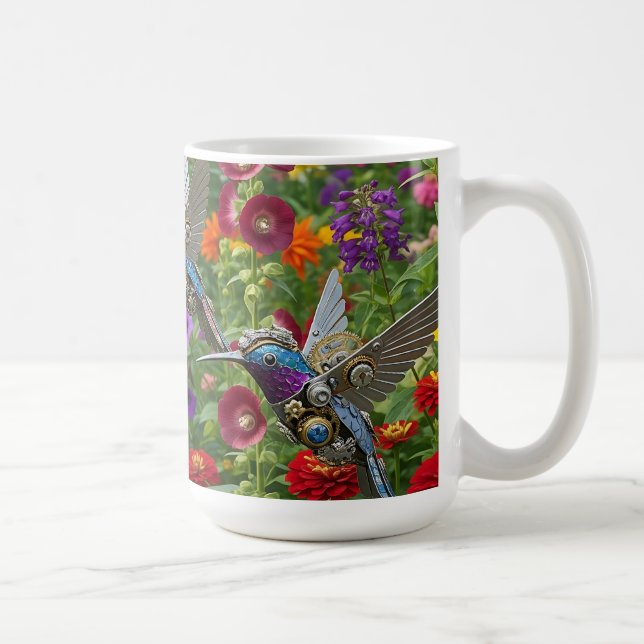 Steampunk Hummingbirds Coffee Mug (Right)