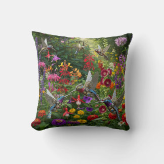 Steampunk Hummingbirds Cushion