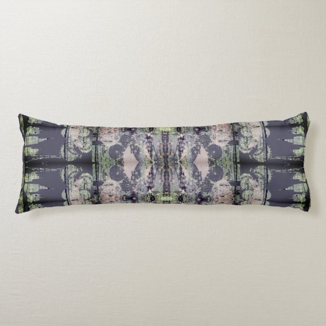 Steampunk Indigo&Lavender Grey Body Cushion (Front)