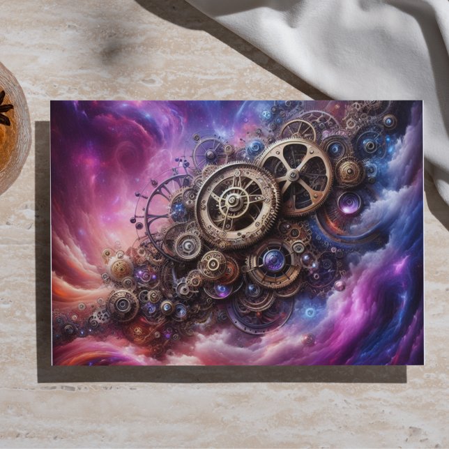 Steampunk Industrial Clockwork Purple and Pink Tissue Paper (Creator Uploaded)