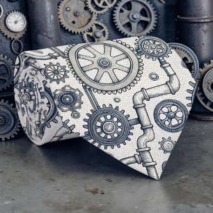 Steampunk Industrial Custom Necktie Tie