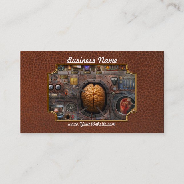 Steampunk - Information overload Business Card (Front)