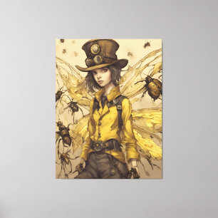 Steampunk Insect Lady Canvas Print