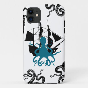 Steampunk iphone5 pirate - Kraken Octopus Attack! iPhone 11 Case