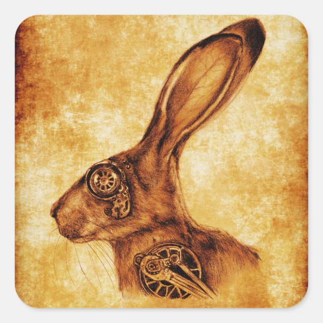 STEAMPUNK JACK SQUARE STICKER (Front)