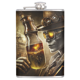 Steampunk Jazz Hip Flask
