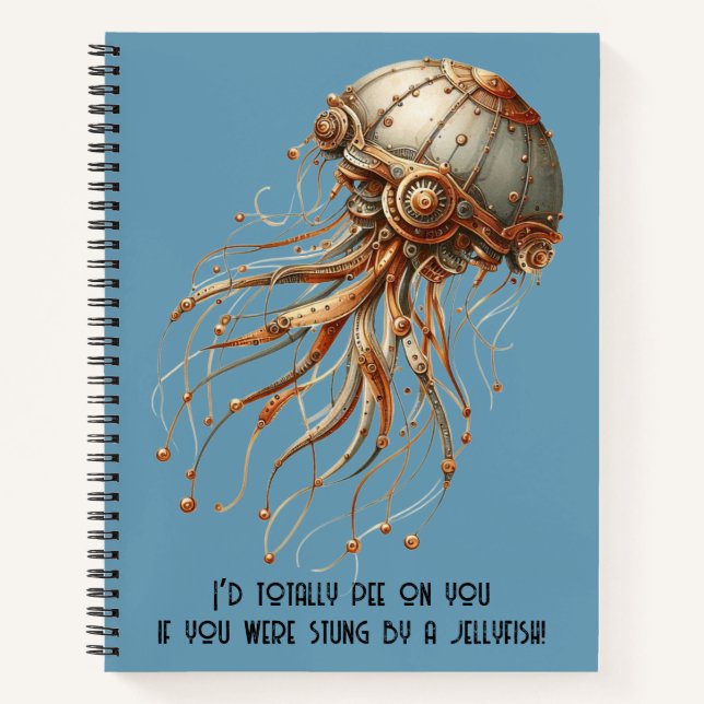 Steampunk Jellyfish Notebook (Front)