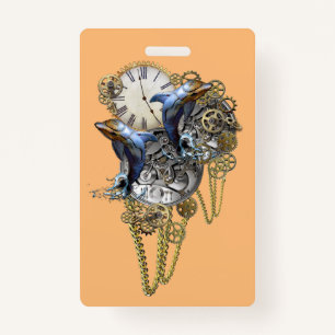 Steampunk Jewellery, time-piece Baby Bodysuit ID Badge