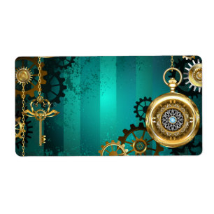 Steampunk Jewellery Watch on a Green Background