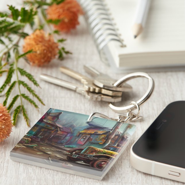 Steampunk Junk Yard Key Ring (Front Right)