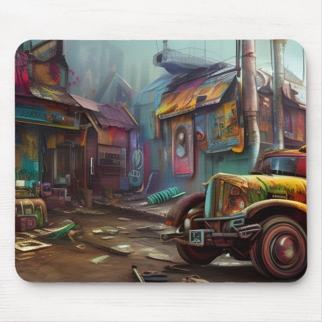 Steampunk Junk Yard Mouse Mat (Front)