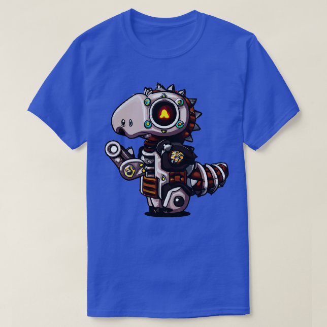 Steampunk Kawaii Dragon Robot 2 T-Shirt (Design Front)