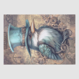 Steampunk Kingfisher Bird Tissue Paper