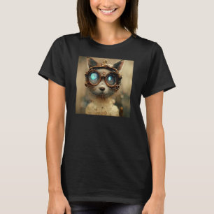 Steampunk Kitty Cat Engineer T-Shirt
