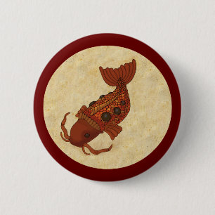 Steampunk Koi 6 Cm Round Badge