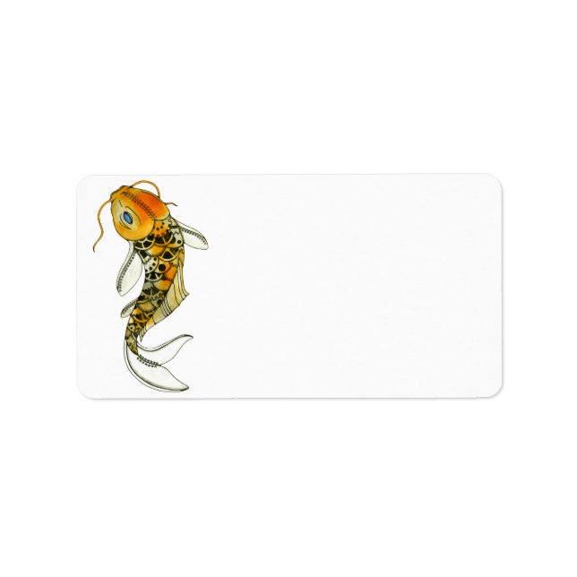 Steampunk Koi Address Label (Front)