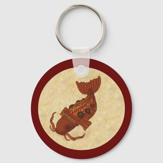 Steampunk Koi Key Ring (Front)