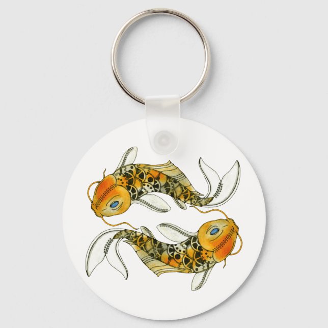 Steampunk Koi Key Ring (Front)