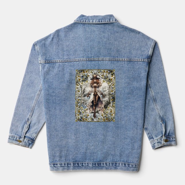 Steampunk Lady 105 Denim Jacket (Back)