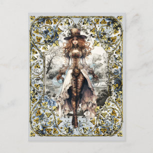 Steampunk Lady 105 Postcard