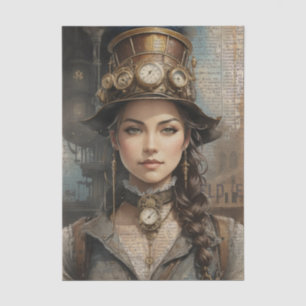 Steampunk Lady, Victorian Woman Ephemera Tissue Paper