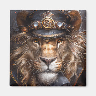 Steampunk Lion Magnet
