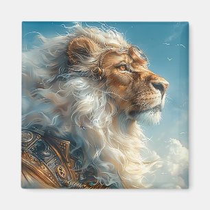Steampunk Lion Magnet