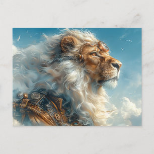 Steampunk Lion Postcard