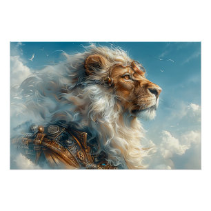 Steampunk Lion Poster