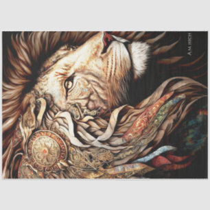 Steampunk Lion Tissue Paper