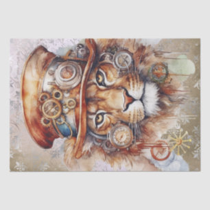 Steampunk Lion Tissue Paper