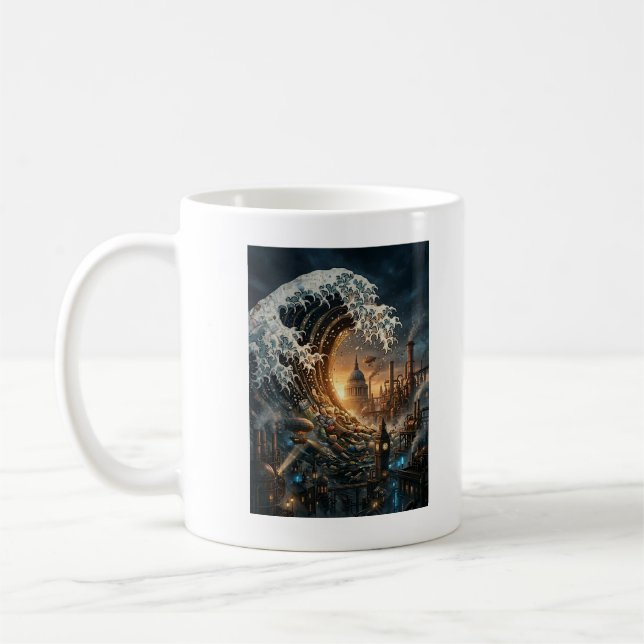Steampunk London "Great Pollution Wave" Mug (Left)