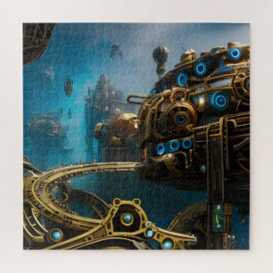 Steampunk Lost City of Atlantis Jigsaw Puzzle