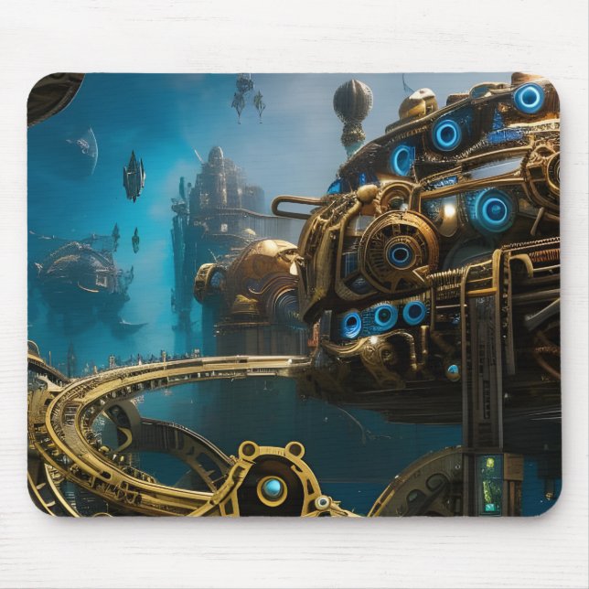 Steampunk Lost City of Atlantis Mouse Mat (Front)