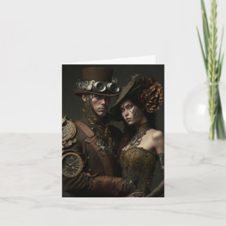 Steampunk Lovers Valentines Card