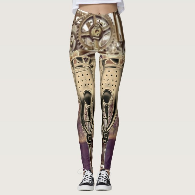 Steampunk Machine Armour Leggings (Front)