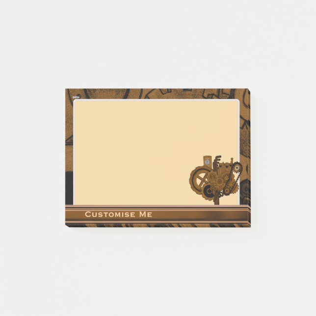 Steampunk Machinery (Copper ) Post-it Notes (Front)