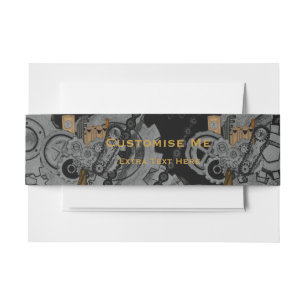 Steampunk Machinery (Full Colour) Invitation Belly Band