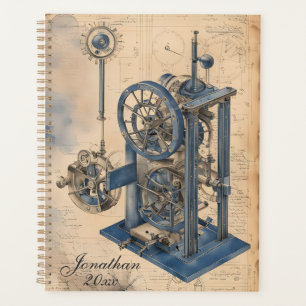Steampunk Machinery Junk Journal Page Planner