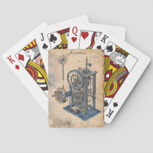 Steampunk Machinery Junk Journal Page Playing Cards