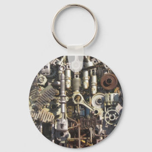 Steampunk machinery key ring