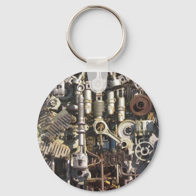 Steampunk machinery key ring (Front)