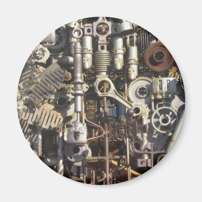 Steampunk machinery magnet (Front)