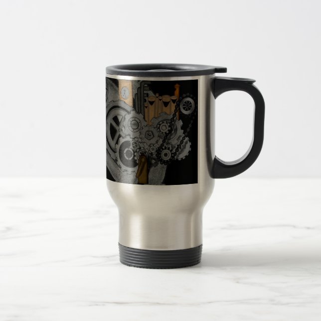 Steampunk Machinery Travel Mug (Right)